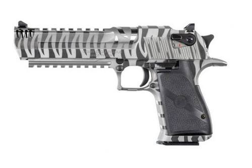 Magnum Research Magnum Research Desert Eagle 44 Magnum Stainless Pistol with White Tiger Stripe Finish and Weaver Rail DE44WTS