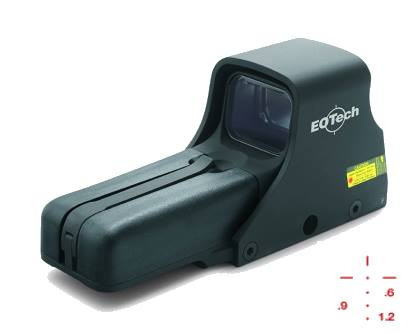 EO Tech 552 308 BALLISTIC RETICLE 552.XR308