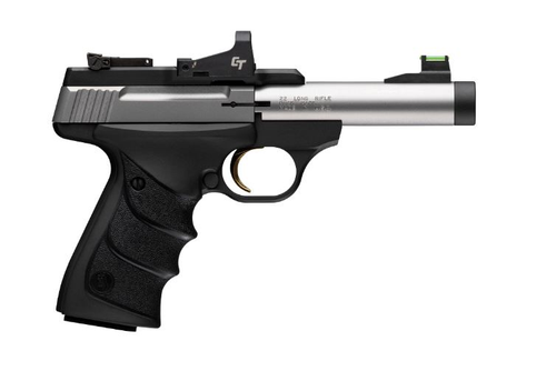 Browning Browning Buck Mark Micro Bull Stainless 22 LR Semi-Auto Pistol with Fiber Optic Sights and Crimson Trace Red Dot 051595490