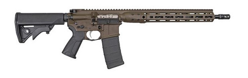 LWRC LWRC DI 5.56mm Patriot Brown Cerakote Rifle with Collapsible Stock and M-Lok Handguard ICDIR5PBC16ML