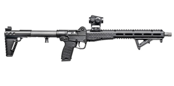 Keltec Keltec SUB-2000 Gen 3 Defender 10mm Rifle with Glock 20 Mag Compatibility and Vortex Crossfire Red Dot SUB2K10GLKBLKD