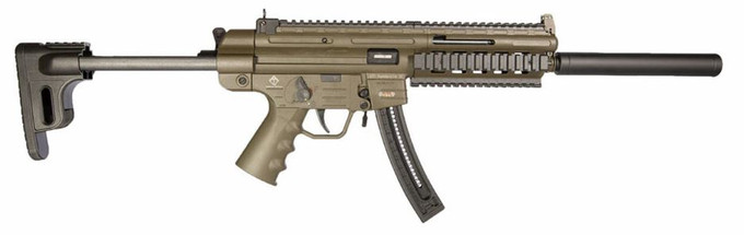 American Tactical Inc American Tactical Inc GSG-16 Carbine .22 LR Rifle with Collapsible Stock and Faux Suppressor GERGGSG1610G