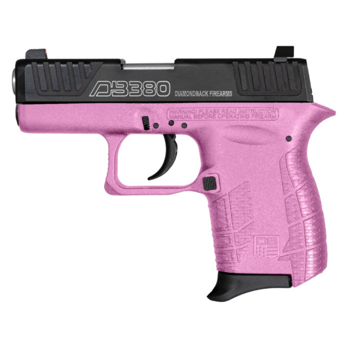 Diamondback Firearms Diamondback Firearms DB380 Gen IV 380 ACP Semi-Auto Pistol with Pink Polymer Frame DB0100E112