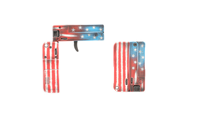 Trailblazer Firearms Trailblazer Firearms LifeCard 22 LR Specialty Handgun with American Flag Cerakote Finish LC1-GBA
