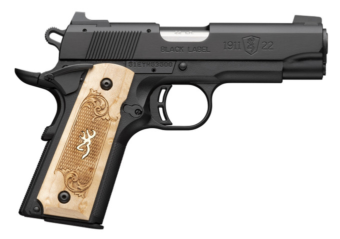 Browning Browning 1911-22 Medallion .22 LR Semi-Auto Pistol with Alloy Maple Grips 051068490