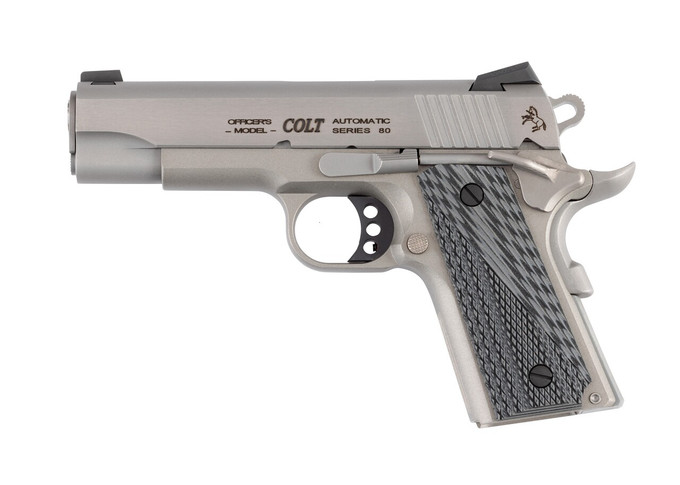 Colt Colt Lightweight Officers Model .45 ACP Semi-Auto Pistol with Stainless Cerakote Finish and Novak Sights O9840XE