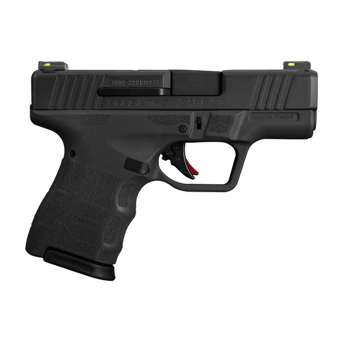 SAR Firearms SAR Firearms SAR9 SC 9mm Semi-Auto Pistol with Tritium Night Sights and Black Cerakote Finish SAR9SCBL