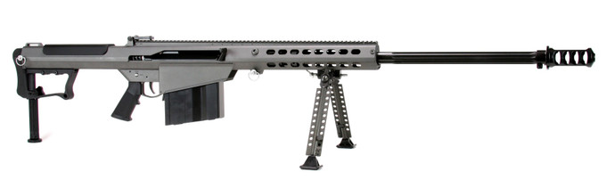 Barrett Firearms Barrett Firearms M107A1 .50 BMG Semi-Auto Rifle with Tungsten Grey Finish and Tactical Stock 18067