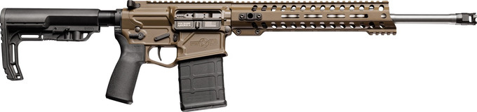 POF USA POF USA Rogue DI 308 Win Rifle with Patriot Brown Cerakote Finish and Collapsible Stock 01740