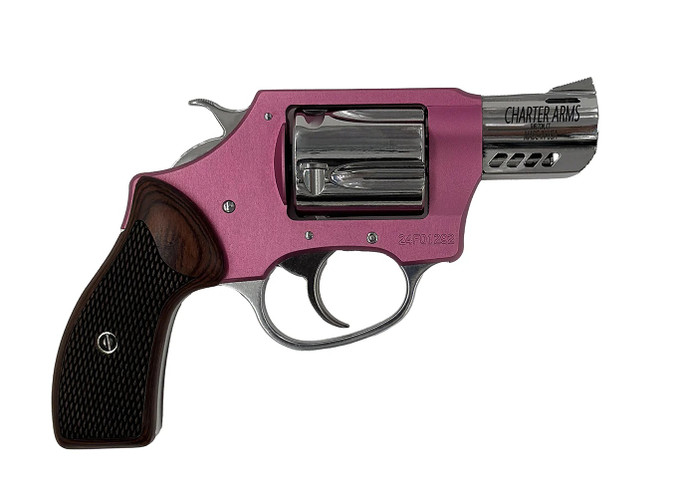 Charter Arms Charter Arms Coyote .380 ACP Pink Revolver with Rosewood Grips and 5-Round Capacity 53805