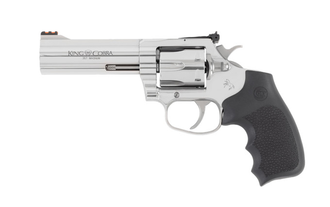 Colt Colt King Cobra Target Revolver 357 Magnum / 38 Special, Stainless Steel Finish with Fiber Optic & Adjustable Sights KCOBRA-SB4RTS