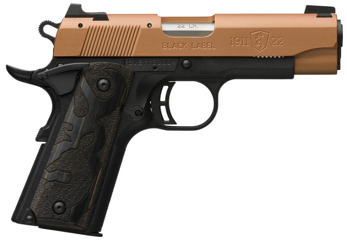 Browning Browning 1911-22 Black Label Semi-Auto Pistol with Copper Cerakote Finish and 10-Round Magazine 051896490