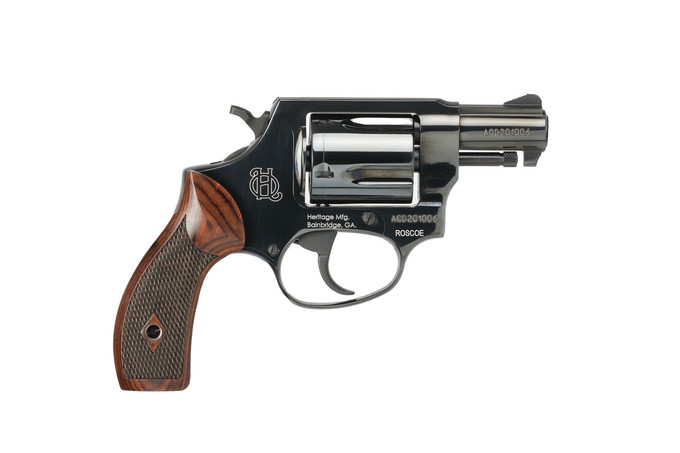 Heritage Manufacturing Heritage Manufacturing Roscoe 38 Special Revolver with Blued Finish and Wood Grips HR38B2W