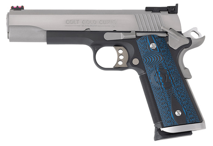 Colt Colt Gold Cup Trophy Series 70 45 ACP Semi-Auto Pistol with Stainless Finish and Fiber Optic Sights O5970XE-TT