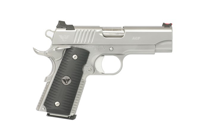 Wilson Combat Wilson Combat ACP 9mm Compact Semi-Auto Pistol with Stainless Finish and Gray G10 Eagle Claw Grips ACP-CP-9A-SS