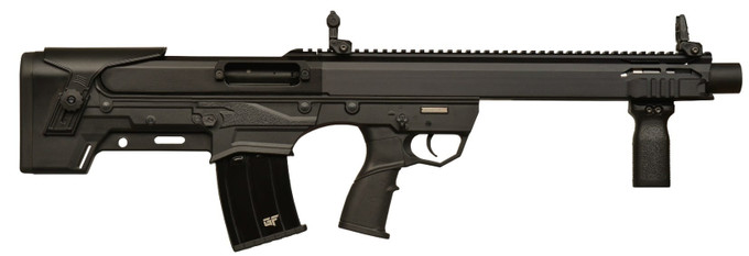 Gforce Arms Gforce Arms GFYP 12 Gauge Pump Action Shotgun with Black Cerakote Finish and Tactical Stock GFYPB