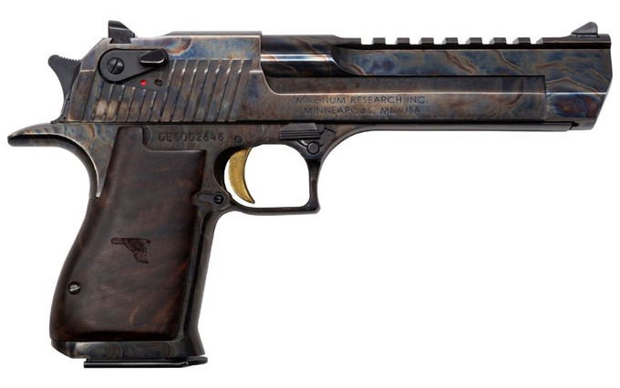 Magnum Research Magnum Research Desert Eagle Mark XIX 357 Magnum Semi-Auto Pistol with Case Hardened Finish and Walnut Steel Frame DE357CH