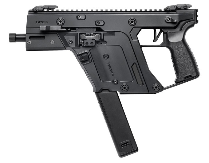 Kriss USA Kriss USA Vector SDP G3 10mm Semi-Auto Pistol with 33-Round Magazine and Low Profile Flip Up Sights KV10-3PBL00