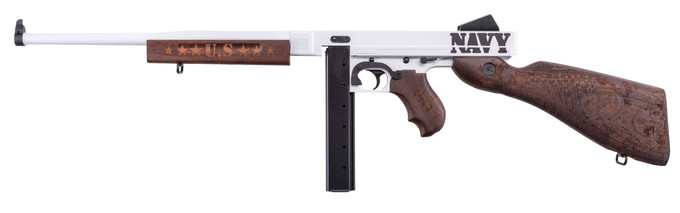 Auto-Ordnance - Thompson Auto-Ordnance Thompson M1 Carbine Navy 250th Edition 45 ACP Rifle with Walnut Stock and Cerakote Finish TM1C5