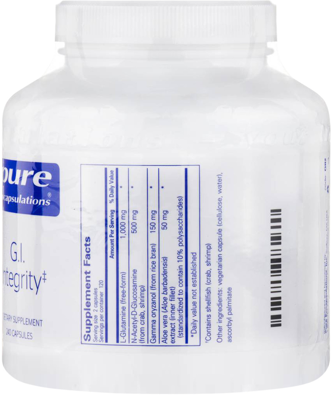 G.I. Integrity 240 veggie capsules by Pure Encapsulations