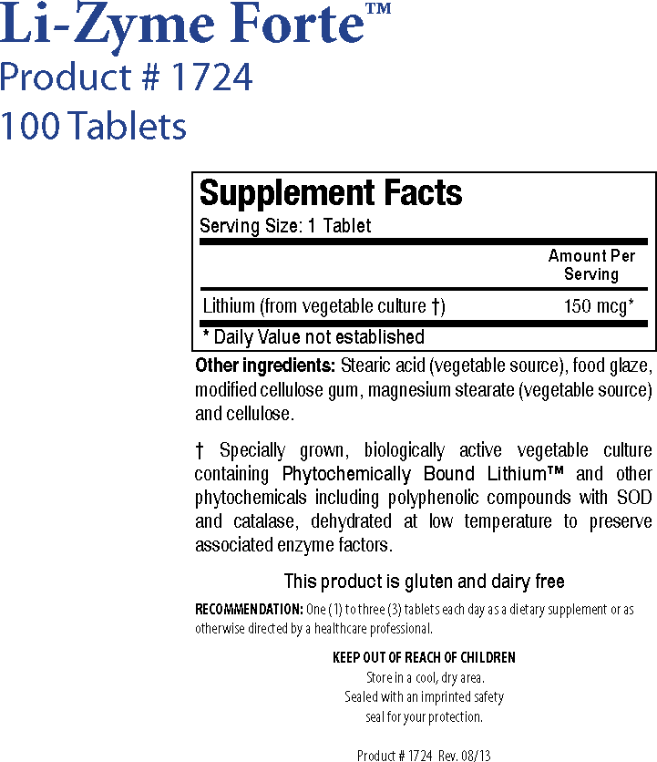 LiZyme Forte 100 tablets by Biotics Research