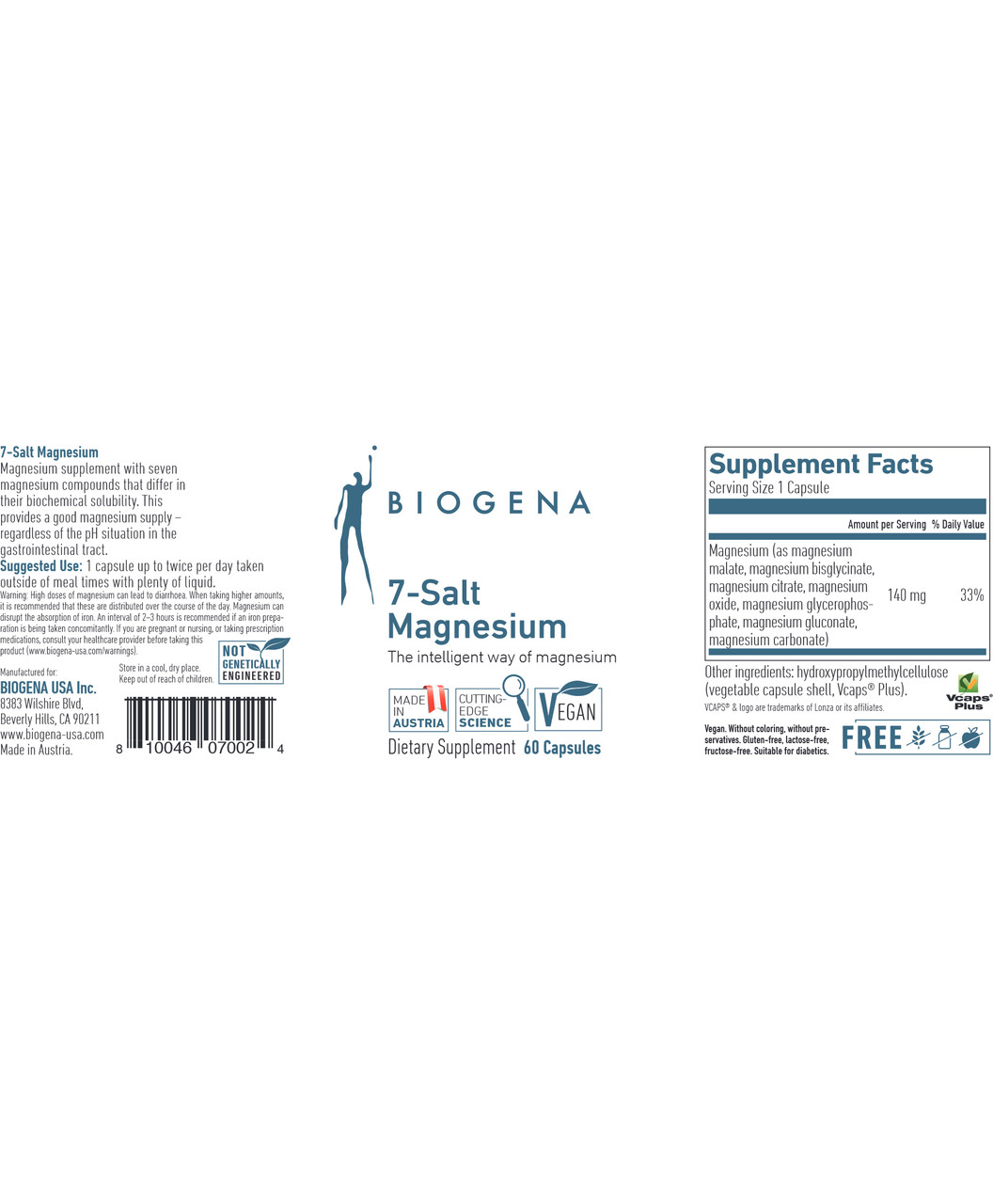 7-Salt Magnesium 60 veggie capsules - AcuAtlanta - Acupuncture Atlanta