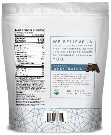 Pure Power Organic Whey Protein 15 servings Chocolate