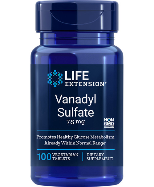 Vanadyl Sulfate 100 vegetarian tablets 7.5 milligrams