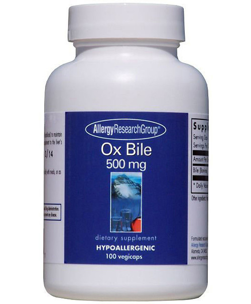 Ox Bile 100 capsules 500 milligrams