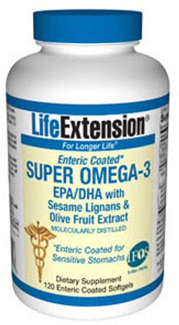 Super Omega 3 EPA DHA w Sesame Lignans and Olive Fruit Ext 120 capsules