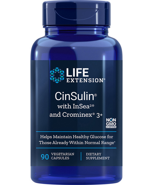 CinSulin with Insea2 & Crominex 3+  90 veggie capsules
