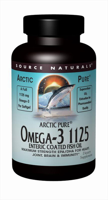 ArcticPure Omega-3 1125 Enteric Coated Fish Oil 60 soft gelcaps 1125 milligrams