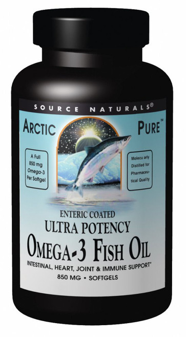 ArcticPure Enteric-Coated Ultra-Potency Omega-3 Fish Oil 60 soft gelcaps 850 milligrams