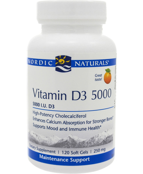 Vitamin D3 5000 120 softgels Orange