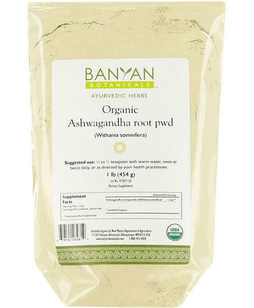 Ashwagandha Root Powder 1 pound Certified Organic