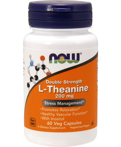 L-Theanine, Double Strength 60 veggie capsules 200 milligrams