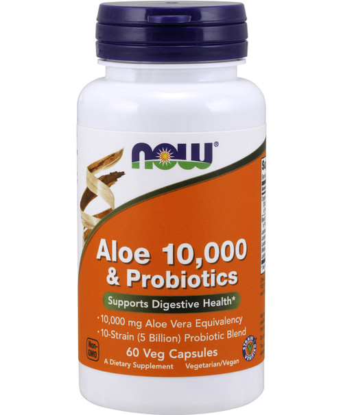 Aloe 10,000 & Probiotics 60 veggie capsules