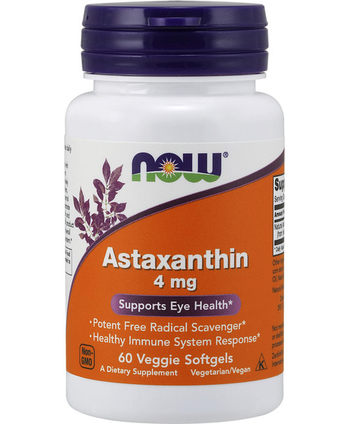 Astaxanthin 60 soft gels 4 milligrams