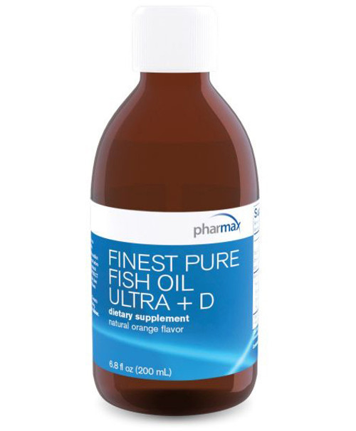 Finest Pure Fish Oil Ultra + D Liquid 6.8 ounce