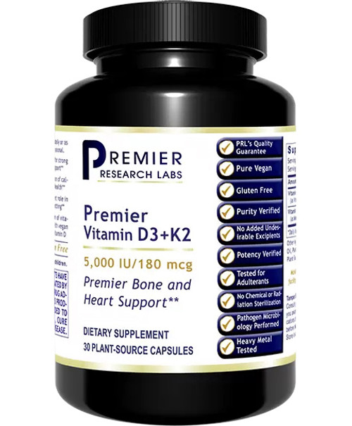 Premier Vitamin D3+K2 30 capsules