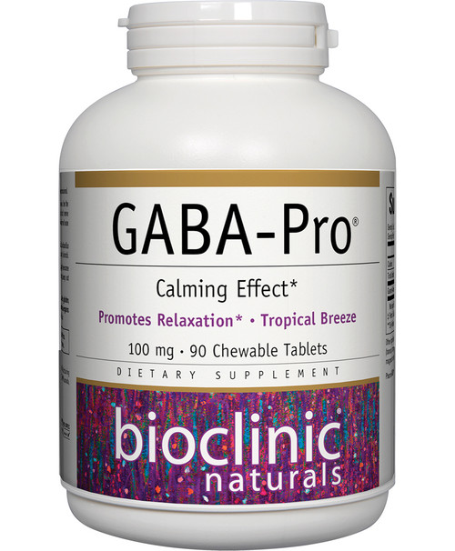GABA-Pro Calming Effect 90 chewable tablets 100 milligrams Tropical Breeze