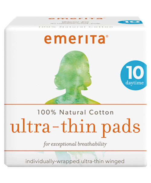 Cotton Ultra Thin Pads, Overnight 10 count