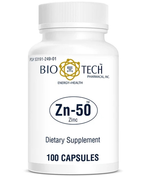 Zn-50 Zinc Gluconate 100 capsules 50 milligrams