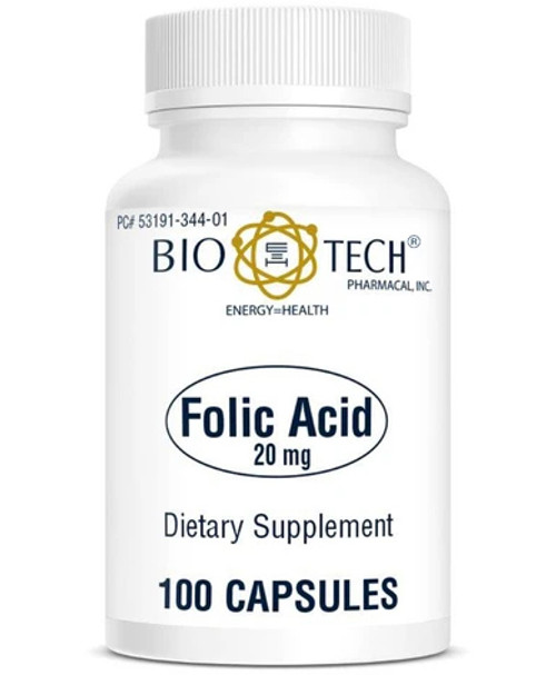 Folic Acid 100 capsules 20 milligrams
