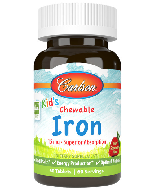 Kids Chewable Iron 15 mg 60 tablets