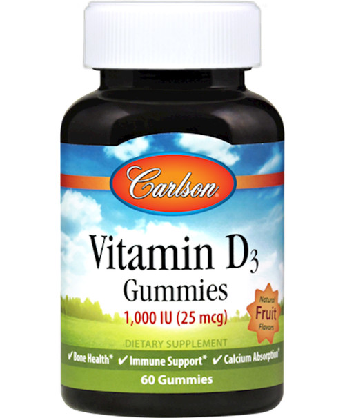 Adult Vitamin D3 Gummies 25 mcg 60 gummies