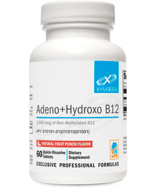 Adeno+Hydroxo B12 60 tablets Natural Fruit Punch Flavor