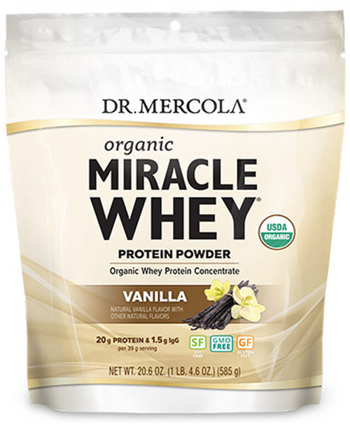 Miracle Whey, Vanilla, Organic 585 grams Vanilla