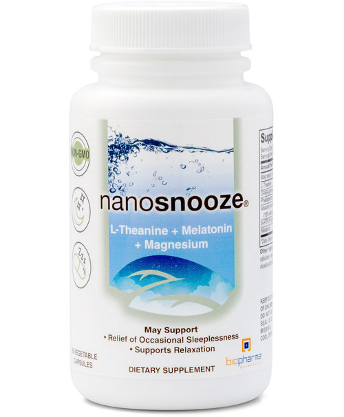 Nanosnooze - Melatonin + Magnesium + L-Theanine 60 capsules