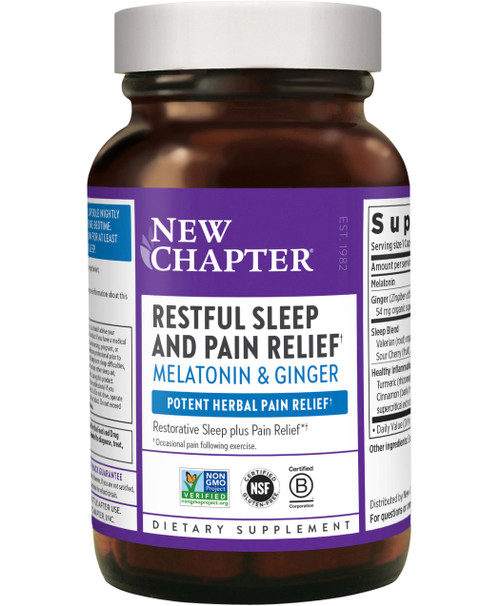 Restful Sleep and Pain Relief: Melatonin & Ginger 30 capsules